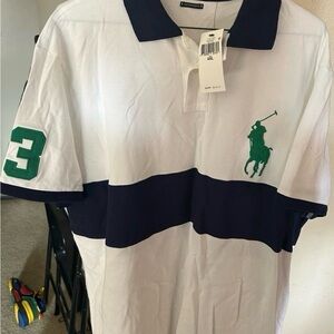 Men’s Custom Slim Fit Colorblock Big Pony Polo Shirt by Polo Ralph Lauren